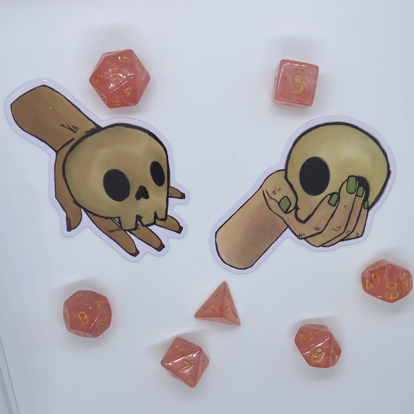 Skull Hands Vinyl Stickers.