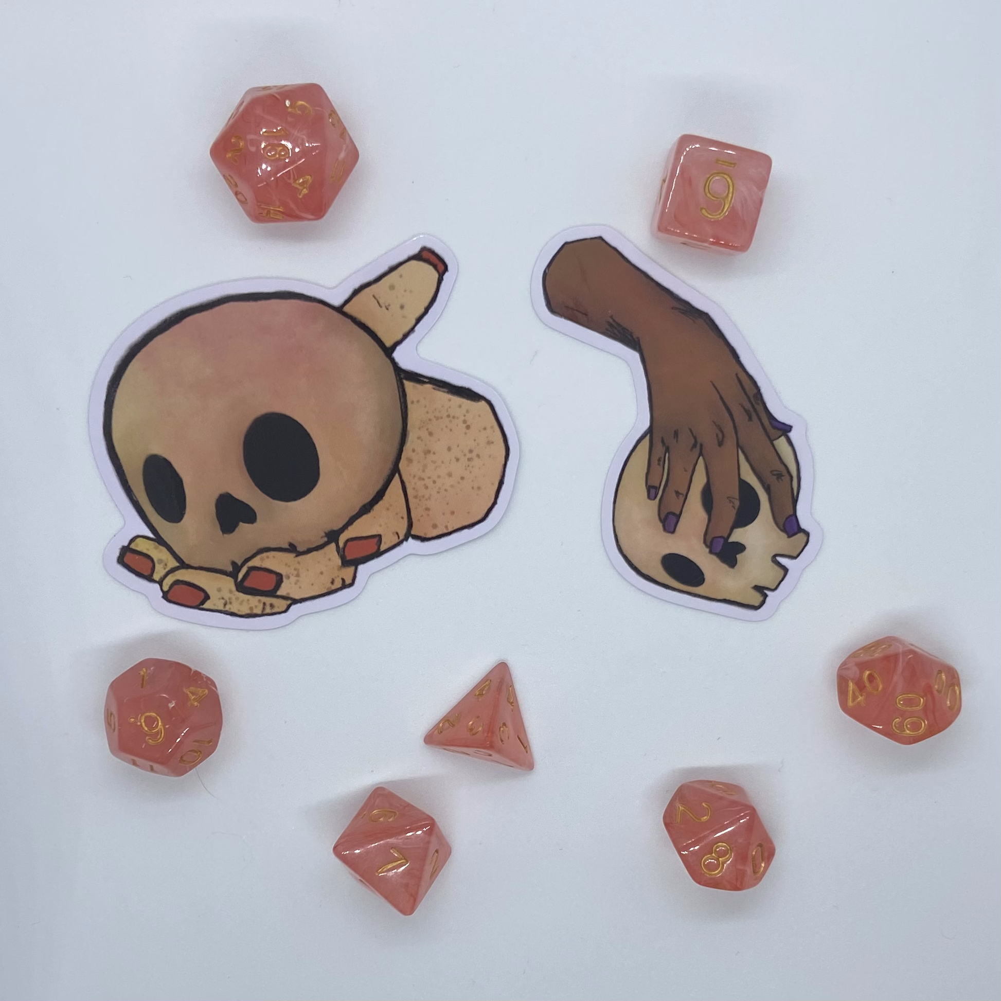 Skull Hands Vinyl Stickers.