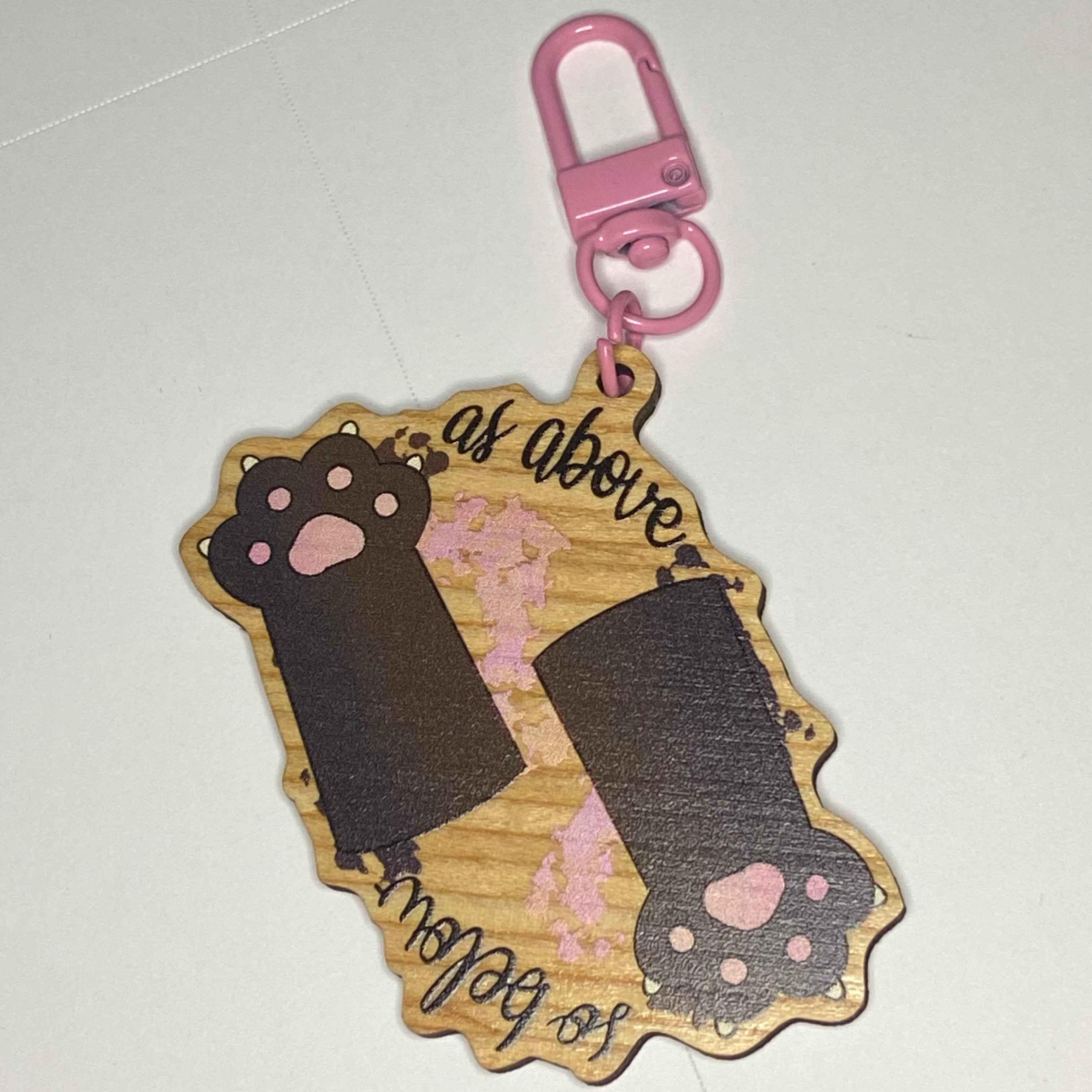 2.5" Wooden Keychain - As Above So Below