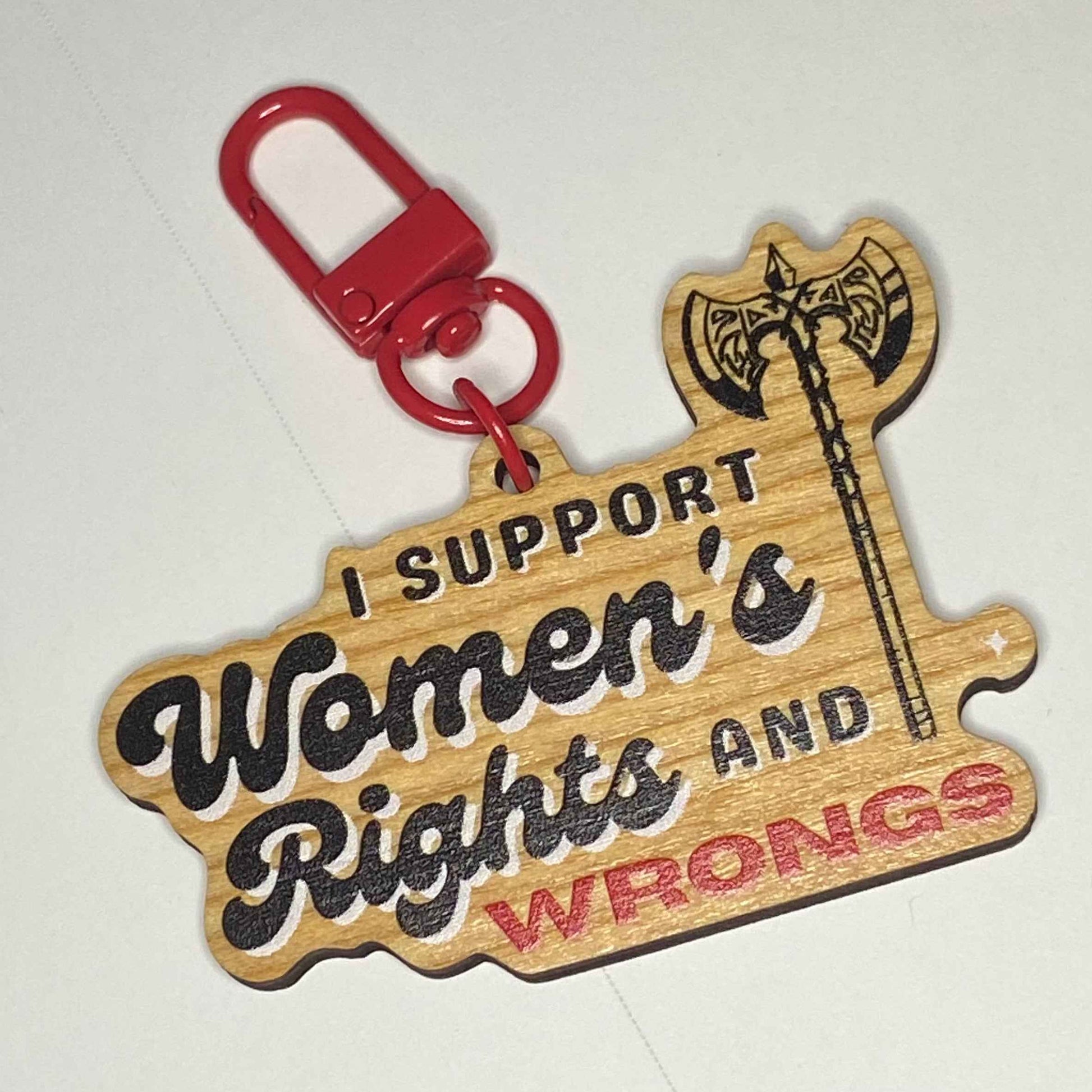 2.5" Wooden Keychain - Women's Rights