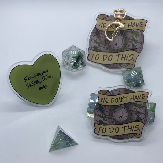 Orym of the Air Ashari Inspired Acrylic Pins & Keychain.