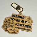 2.5" Wooden Keychain - Partner