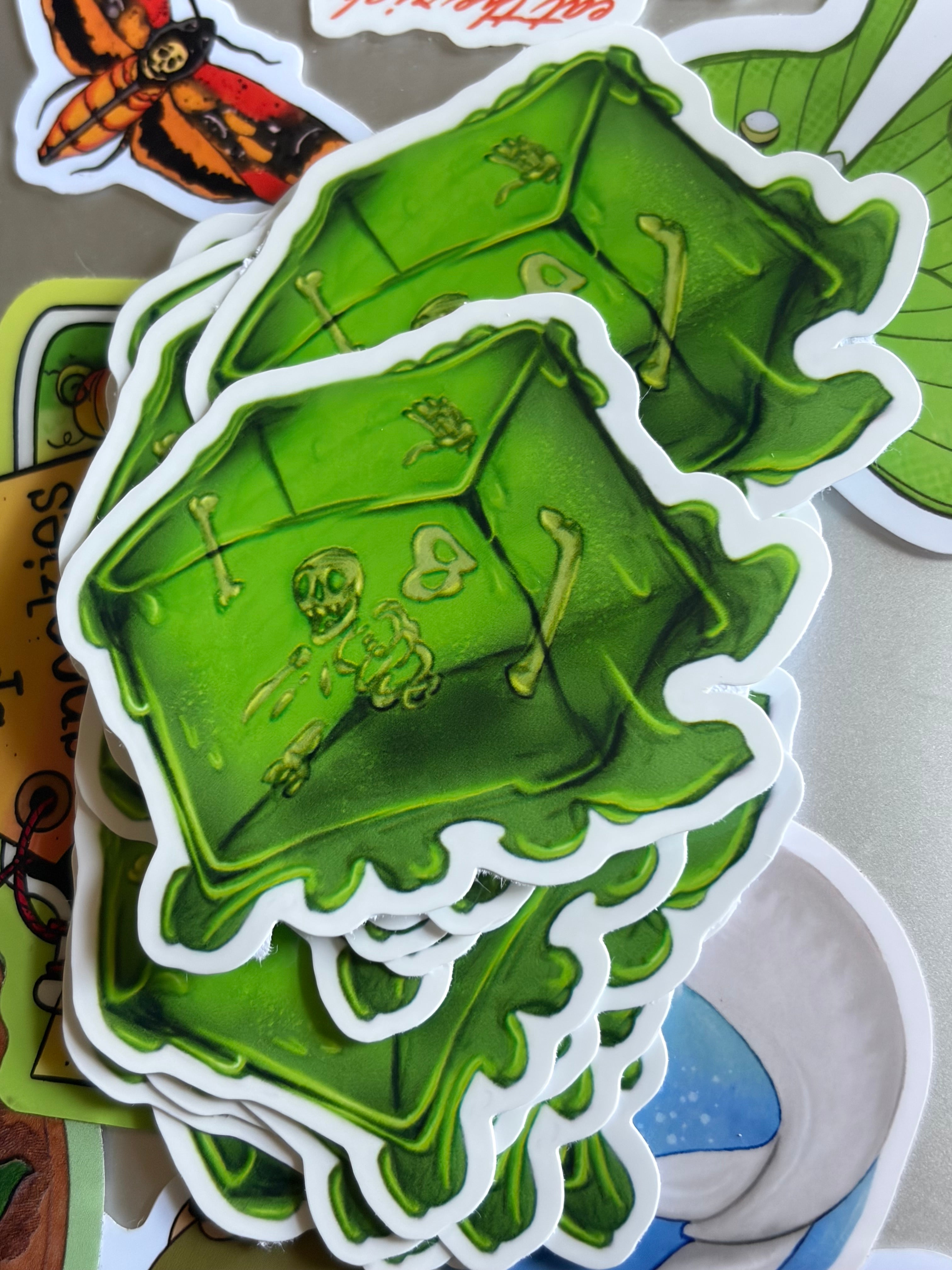 3" Gelatinous Cube Vinyl Sticker