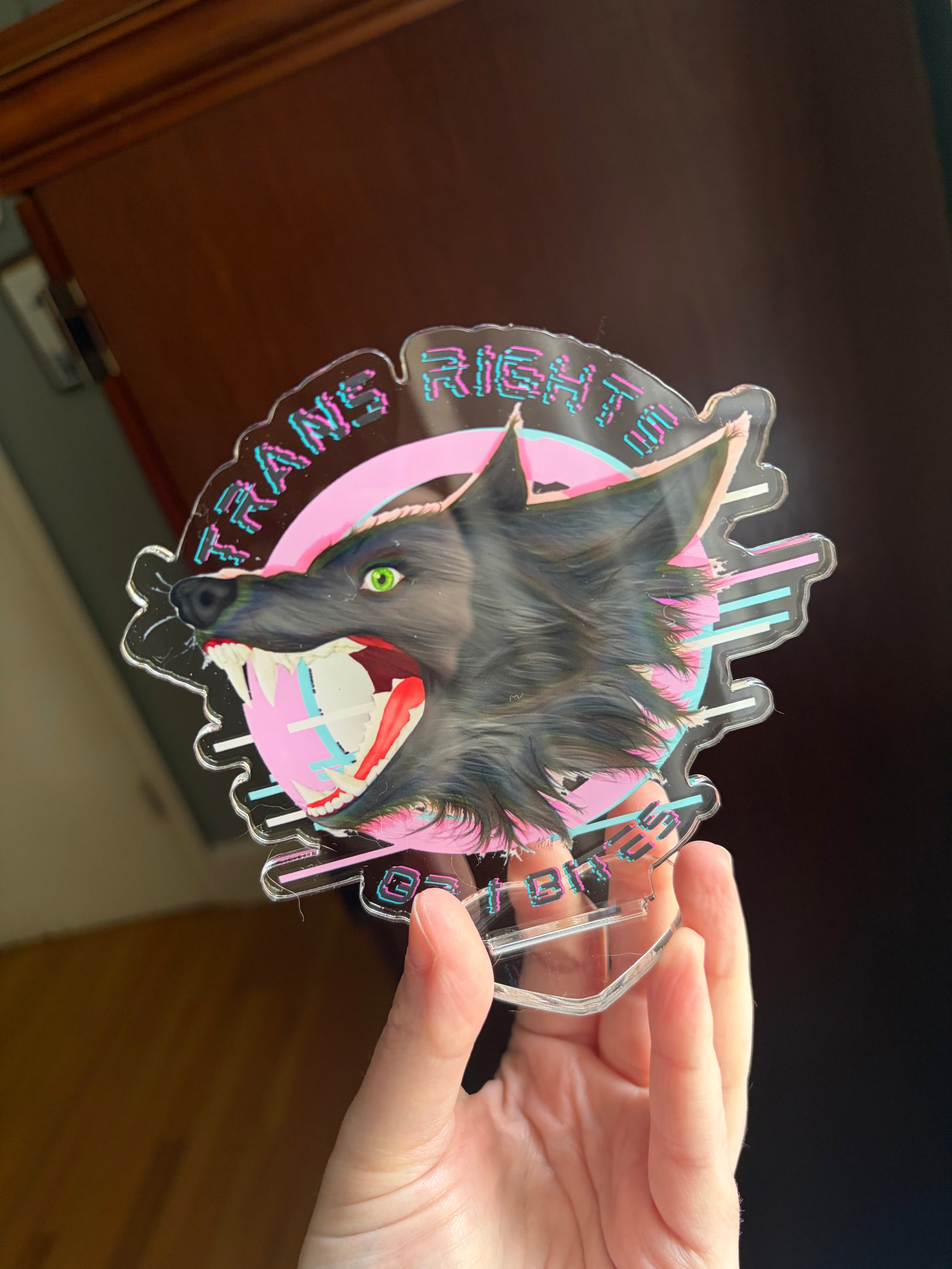 4" Trans Rights or I Bites - Acrylic Standee
