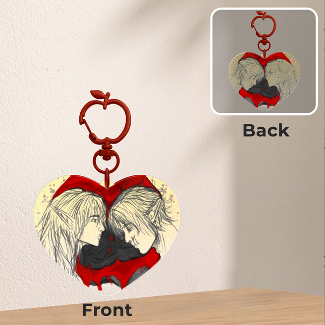 Andreas & Simon Bloody Apple - 2.5" Heart Acrylic Keychain