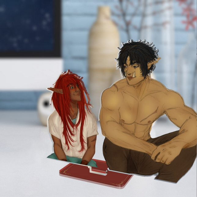 4" Andreas & Simon Full Bleed Acrylic Standee