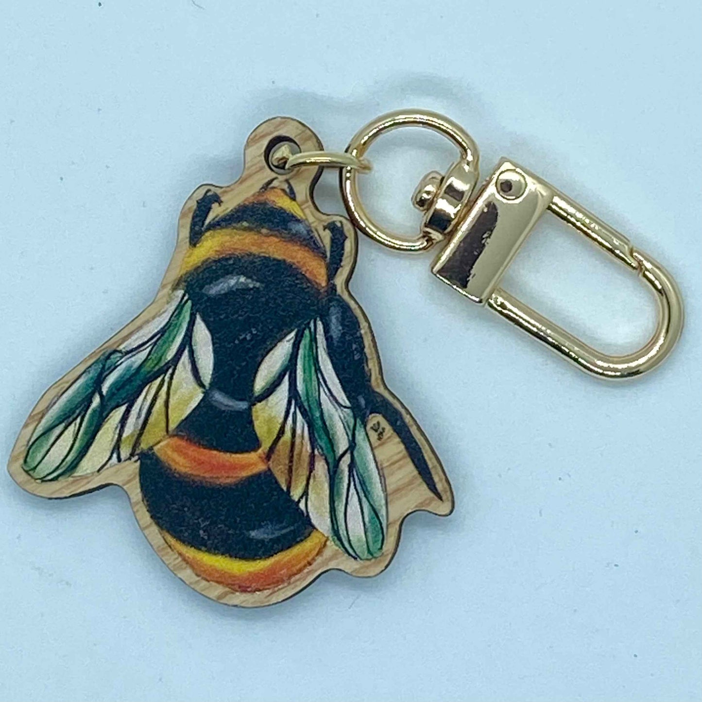 Wooden Bee Keychain - Unique Handcrafted Accessory